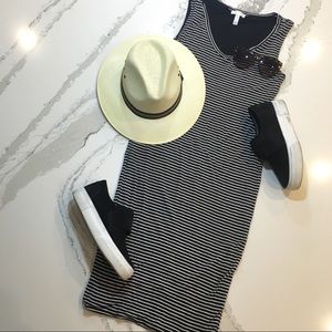 Leith Striped Midi Dress